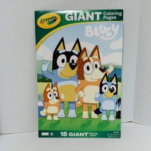 Crayola Bluey Giant Coloring Pages with Blue and Orange